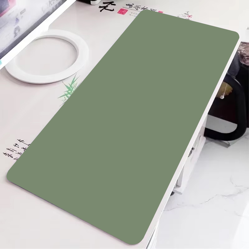 Desk Setup Ideas - Сплошной зеленый игровой коврик для мыши,