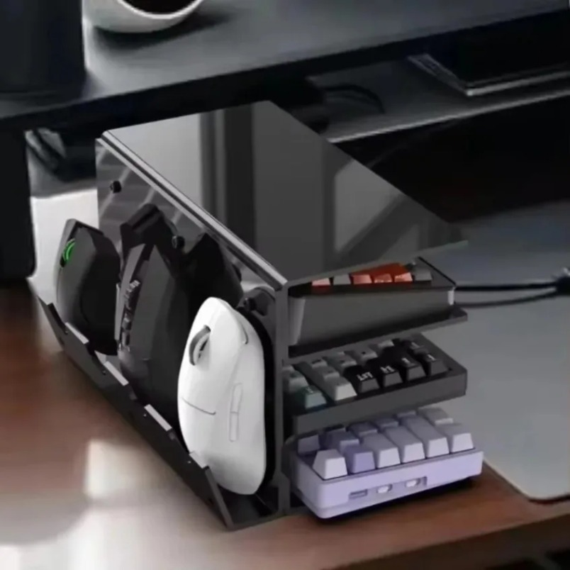 Desk Setup Gaming - Подставка для клавиатуры и монитора, 3-уровневая,