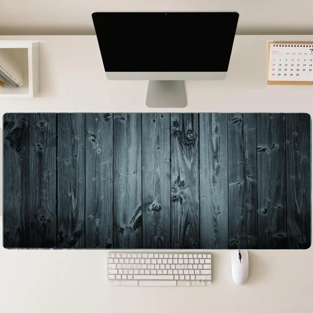 Desk Setup Black And Wood - Черный деревянный коврик для мыши, аксессуары