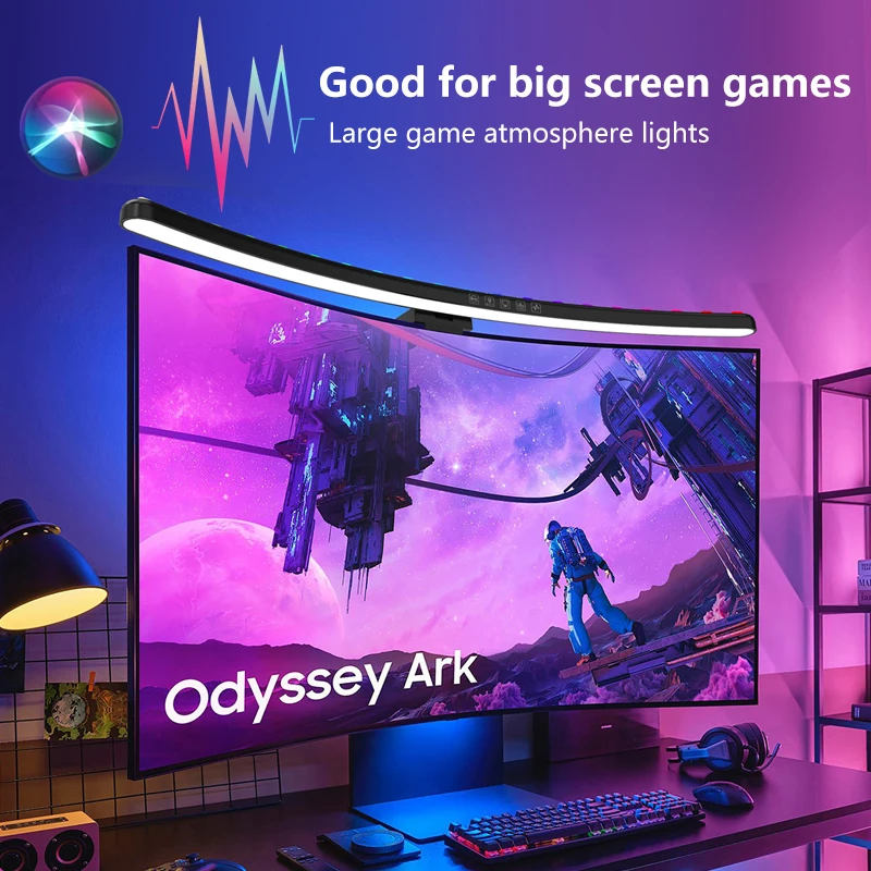 Desk Setup Gaming - Светодиодная RGB-лампа для монитора с музыкальным