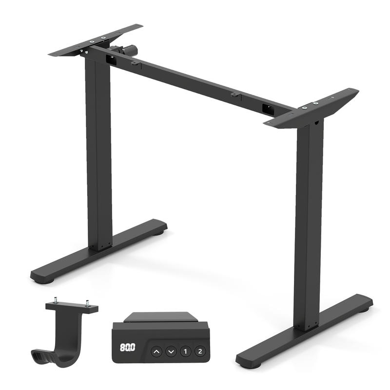 Электрический каркас стола с р – обзор и цена Desk Setup Black And Wood