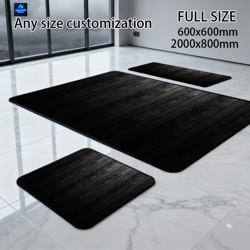 Огромный коврик для мыши 2000x – обзор и цена Desk Setup Black And Wood