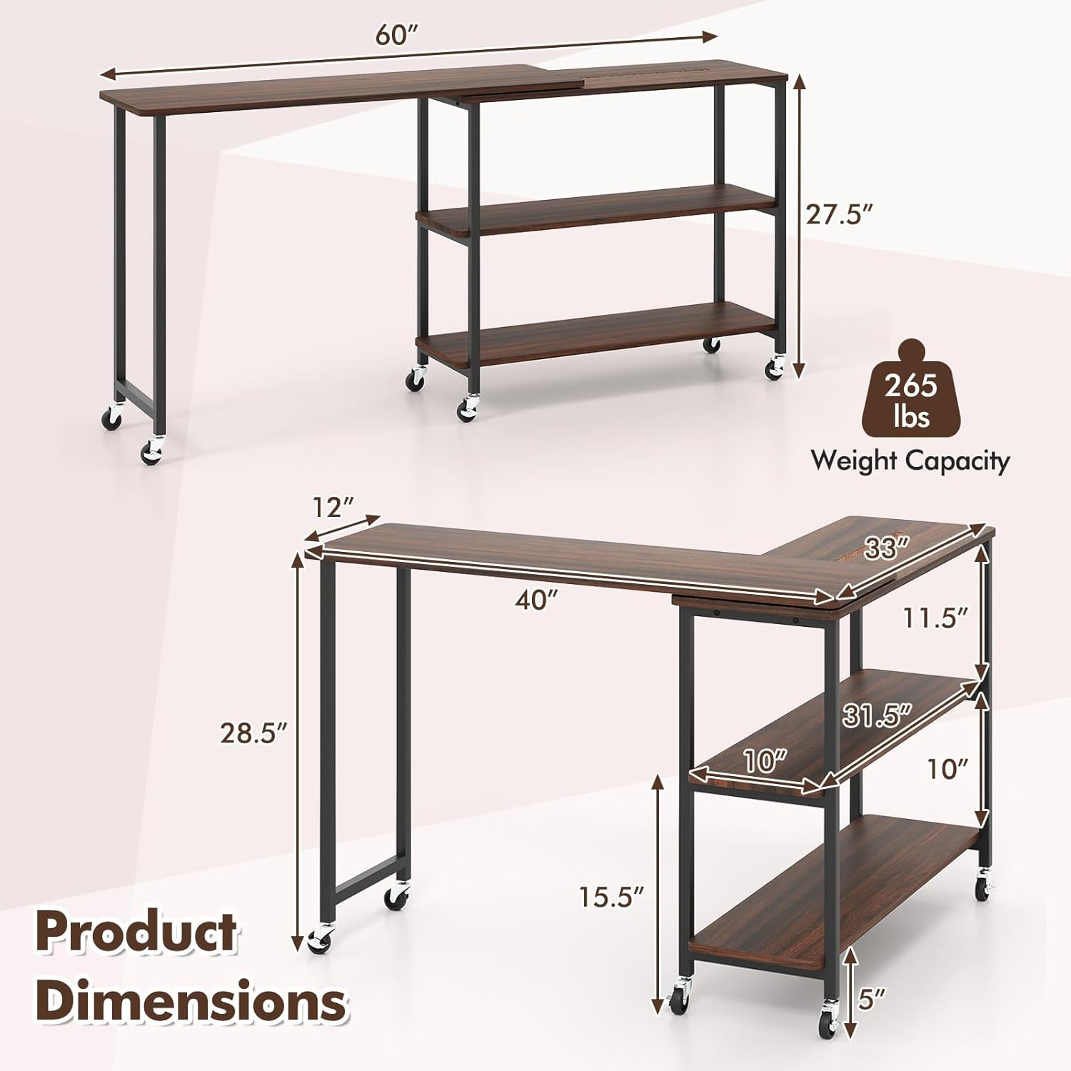 360 °   Поворотный приставной  – обзор и цена Desk Setup Ideas
