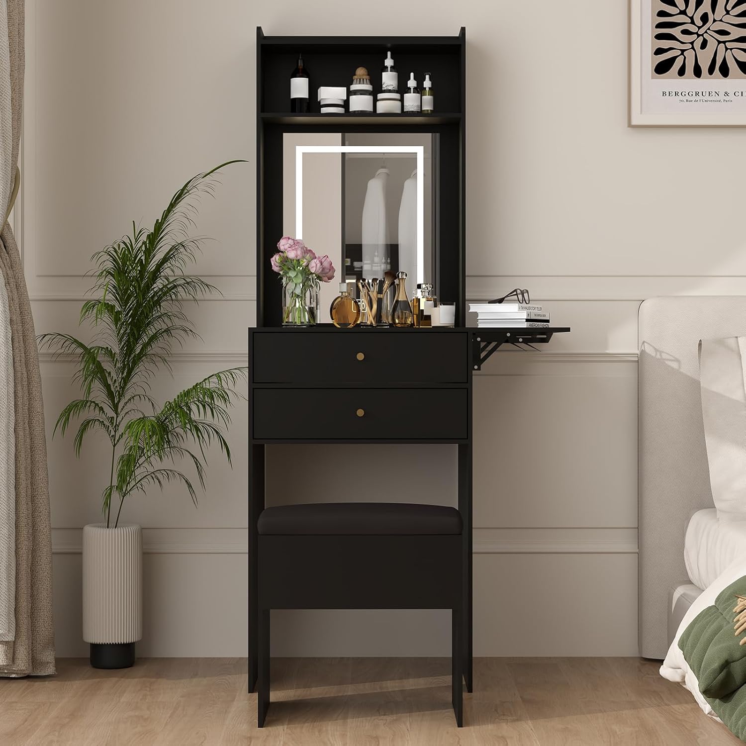Миниатюрный черный туалетный с – обзор и цена Desk Setup Black And Wood