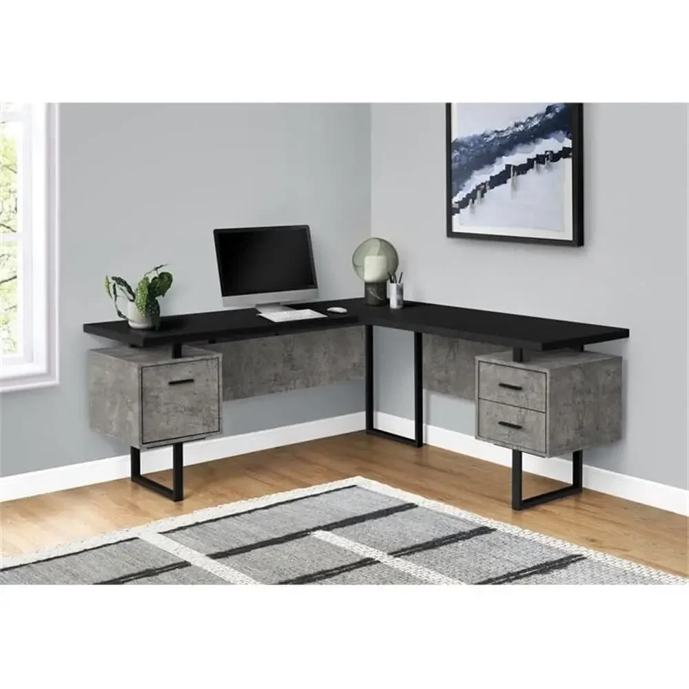 L-образный компьютерный стол 7 – обзор и цена Desk Setup Black And Wood