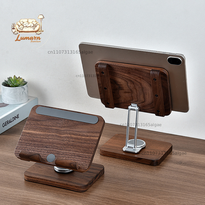 Подставка для iPad из черного  – обзор и цена Desk Setup Black And Wood