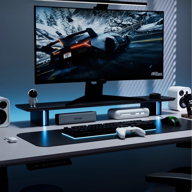 Подставка для монитора RGB, эр – обзор и цена Desk Setup With Laptop And Monitor