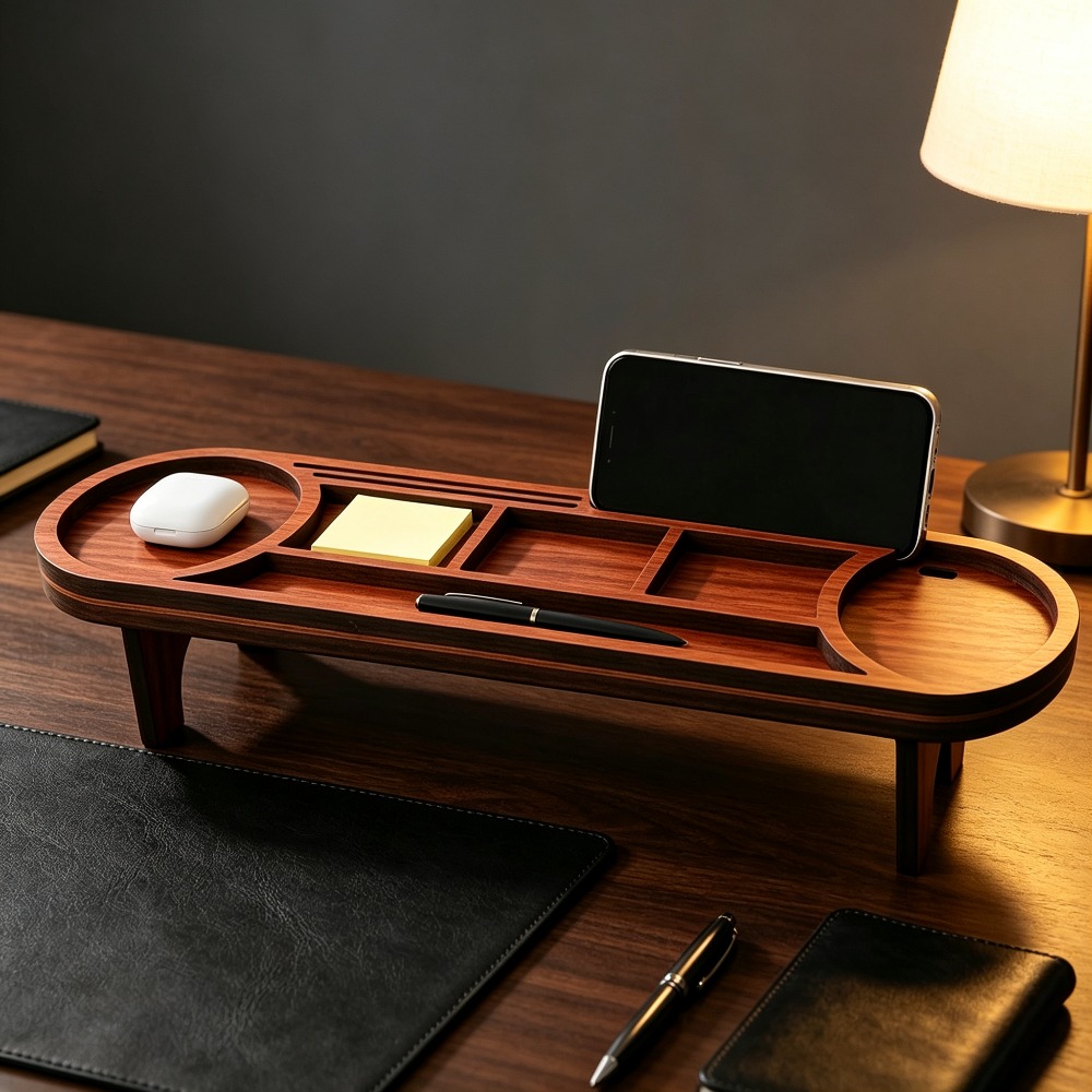 Деревянный органайзер для стол – обзор и цена Desk Setup Wood