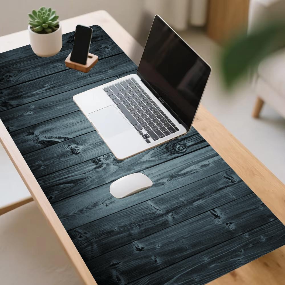 Черный деревянный коврик для м – обзор и цена Desk Setup Black And Wood